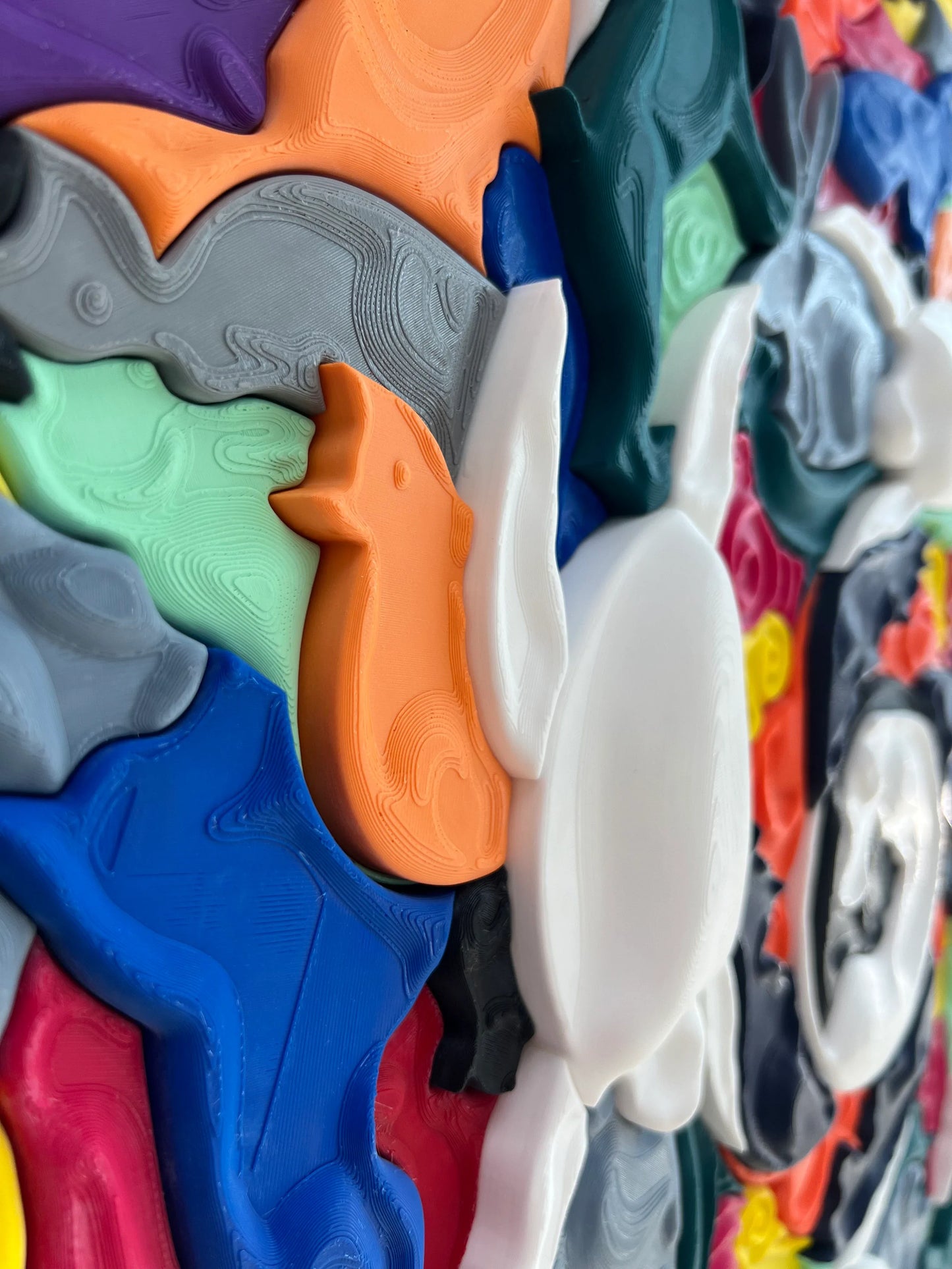 Mosaic Pets Color sculptural relief detail | JOVI Creative