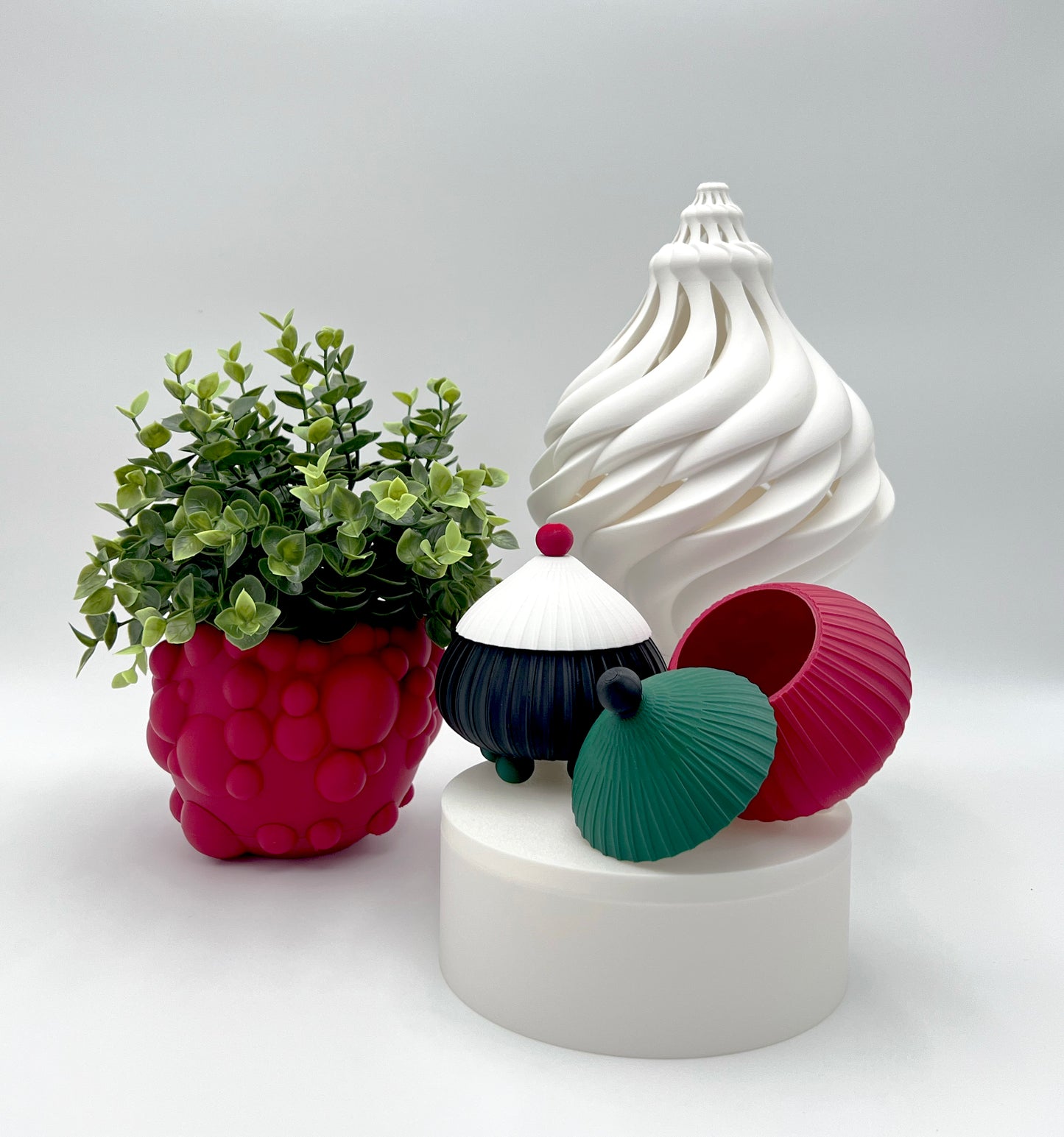 Flower Pot CLOUDS (Red)