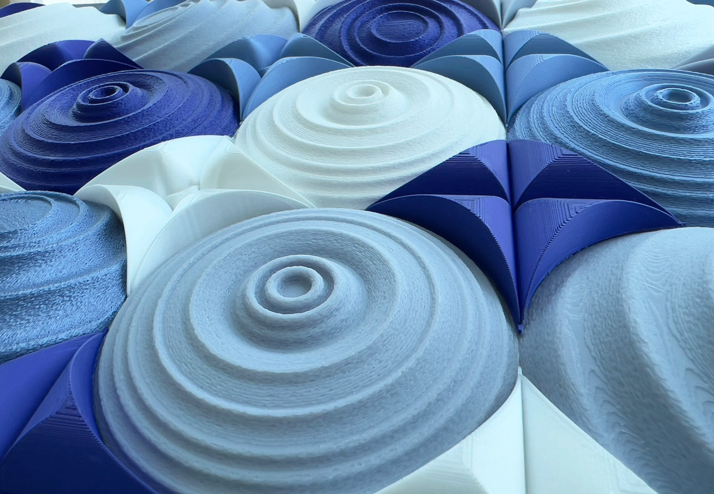 Wall Panel Extra Blue mosaic texture detail side view 3 | JOVI Creative
