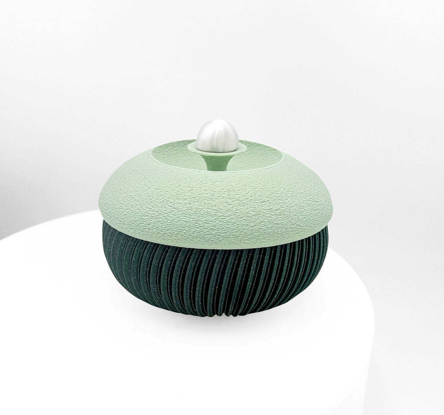 Custom design box, ocean pearl, green