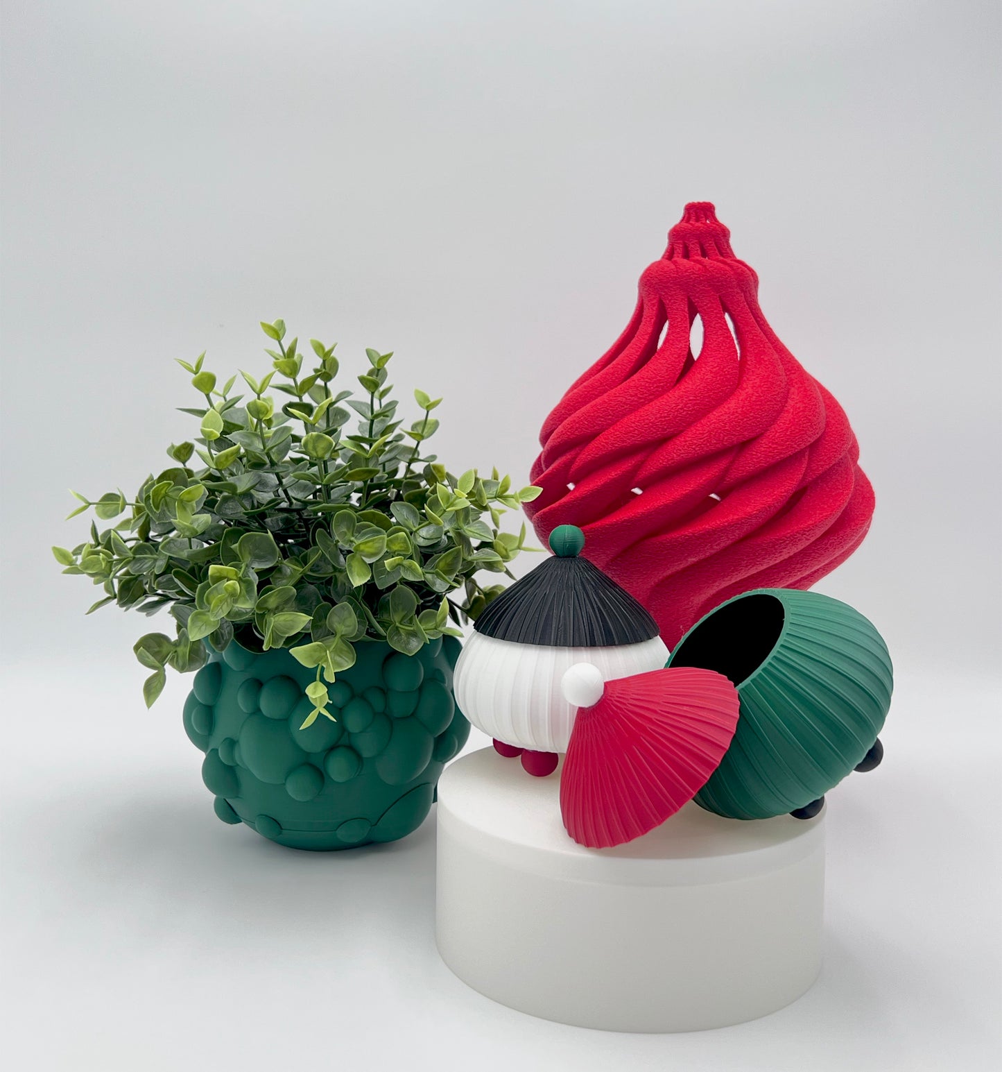Flower Pot CLOUDS (Green)