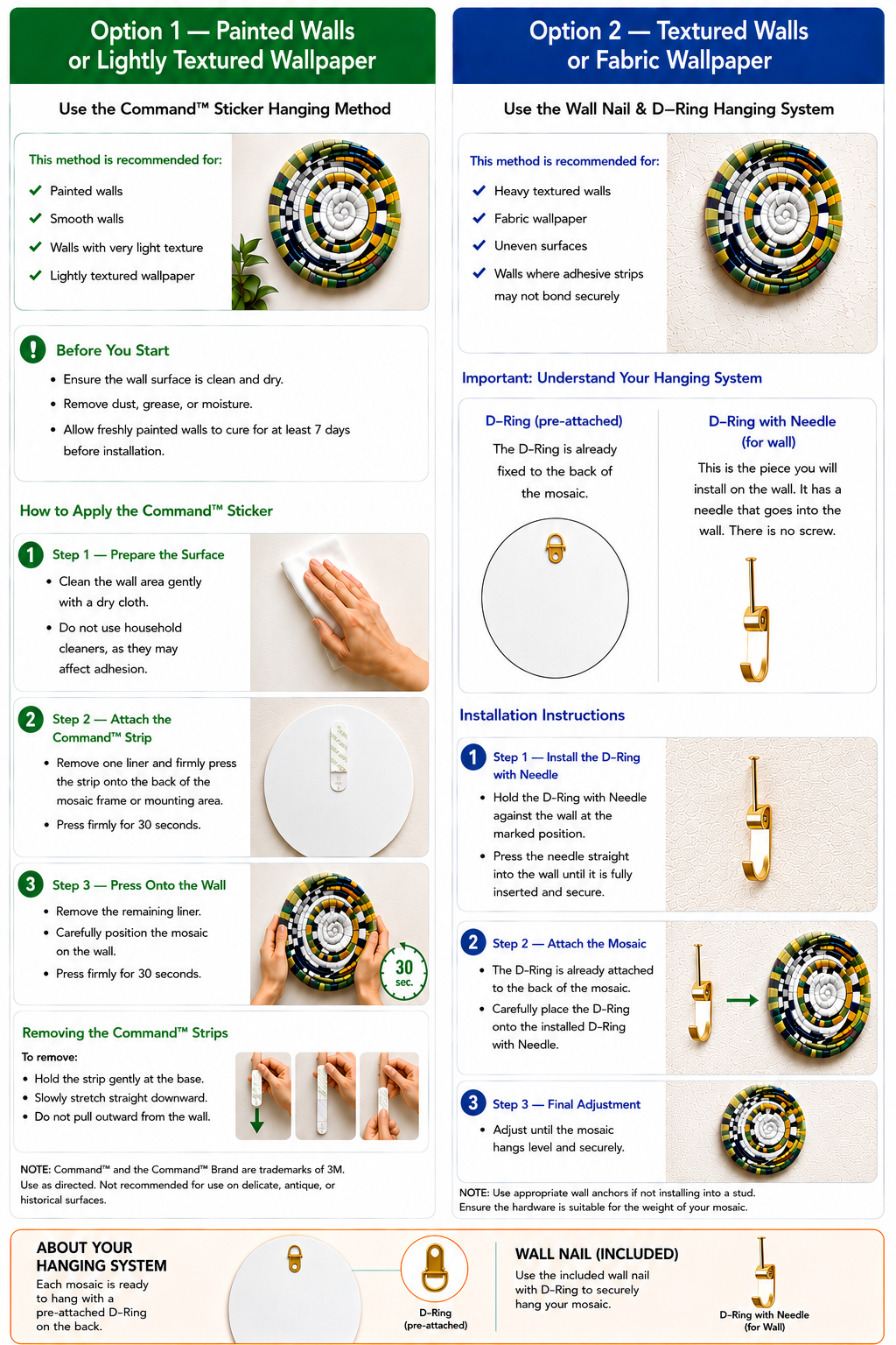 Hanging Instructions