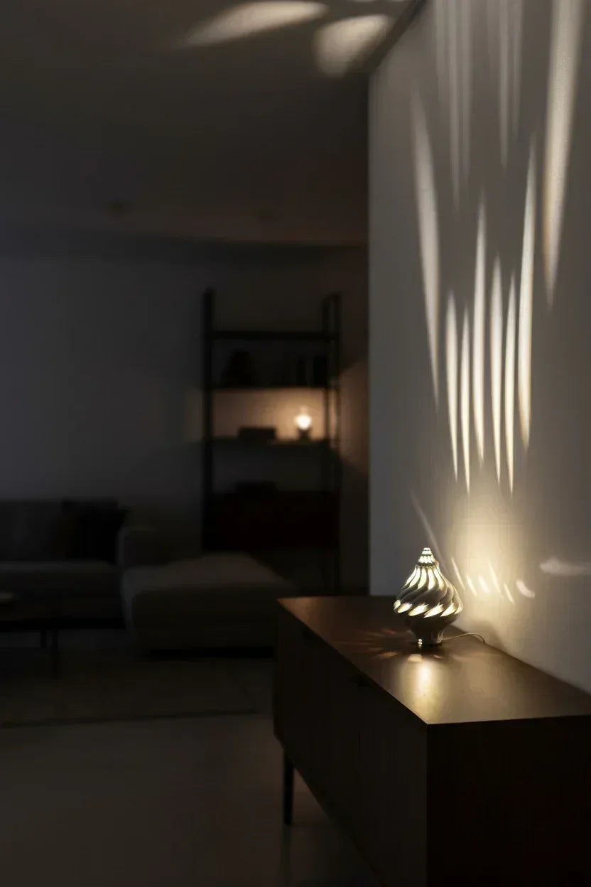 Light Sea Shell  rays of light in evening interior | JOVI Creative 