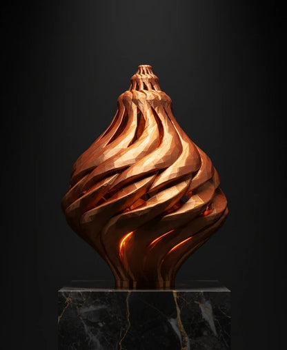 Sea shell sculptural table light in copper finish by JOVI Creative