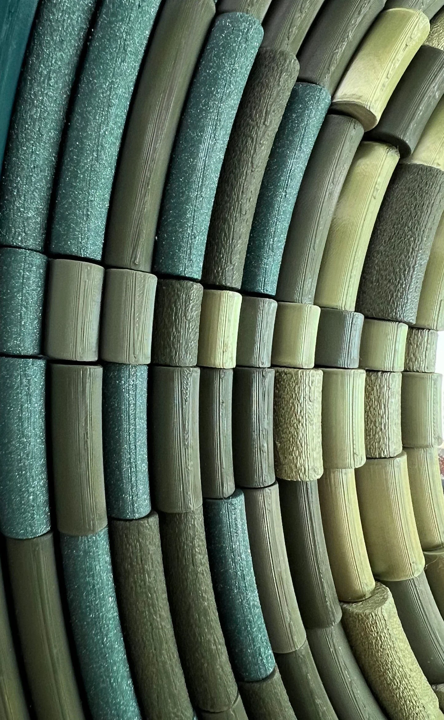 Mirror Bamboo Green close-up mosaic texture detail | JOVI Creative 