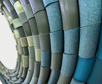 Mirror Bamboo Green geometric pattern details | JOVI Creative 