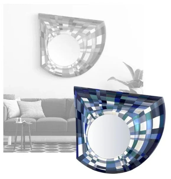Mirror Blue Wave sculptural mosaic | JOVI Creative