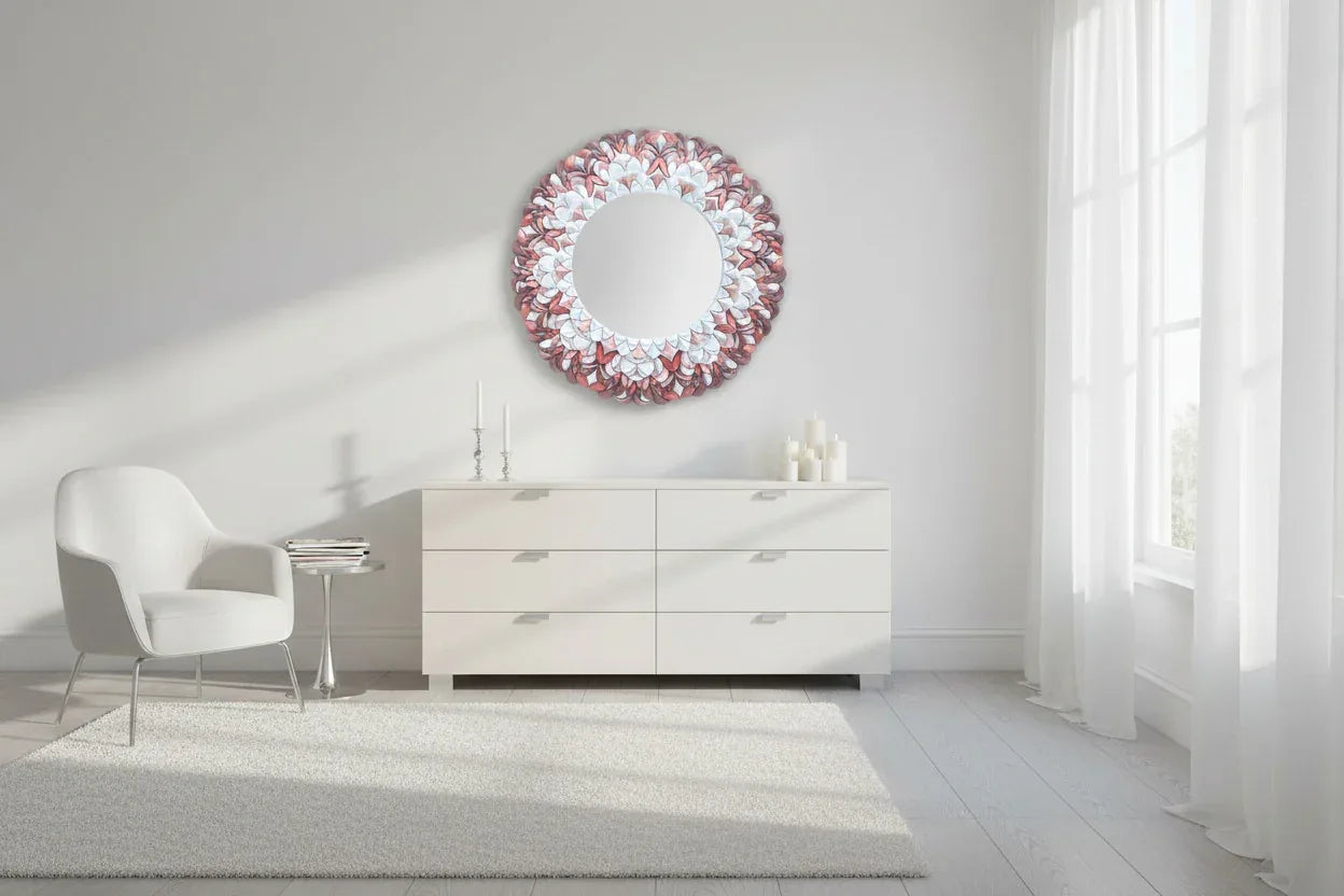 Mirror Cherry Blossom Pink interior wall installation | JOVI Creative 