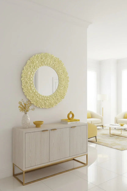 Mirror Cherry Blossom Yellow in exclusive interior | JOVI Creative 