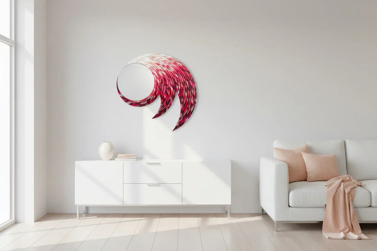 Mirror Flamingo in cozy interior | JOVI Creative 