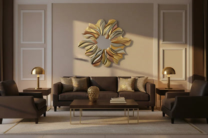Mirror Golden Flower in evening interior | JOVI Creative 