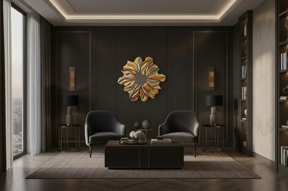 Mirror Golden Flower in exclusive interior | JOVI Creative 
