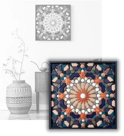 Mosaic Dark Symmetry sculptural wall art | JOVI Creative
