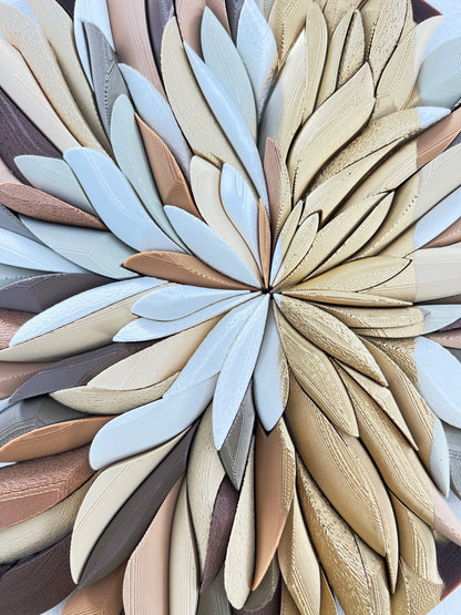 Mosaic Anthemion Beige floral pattern detail| JOVI Creative 