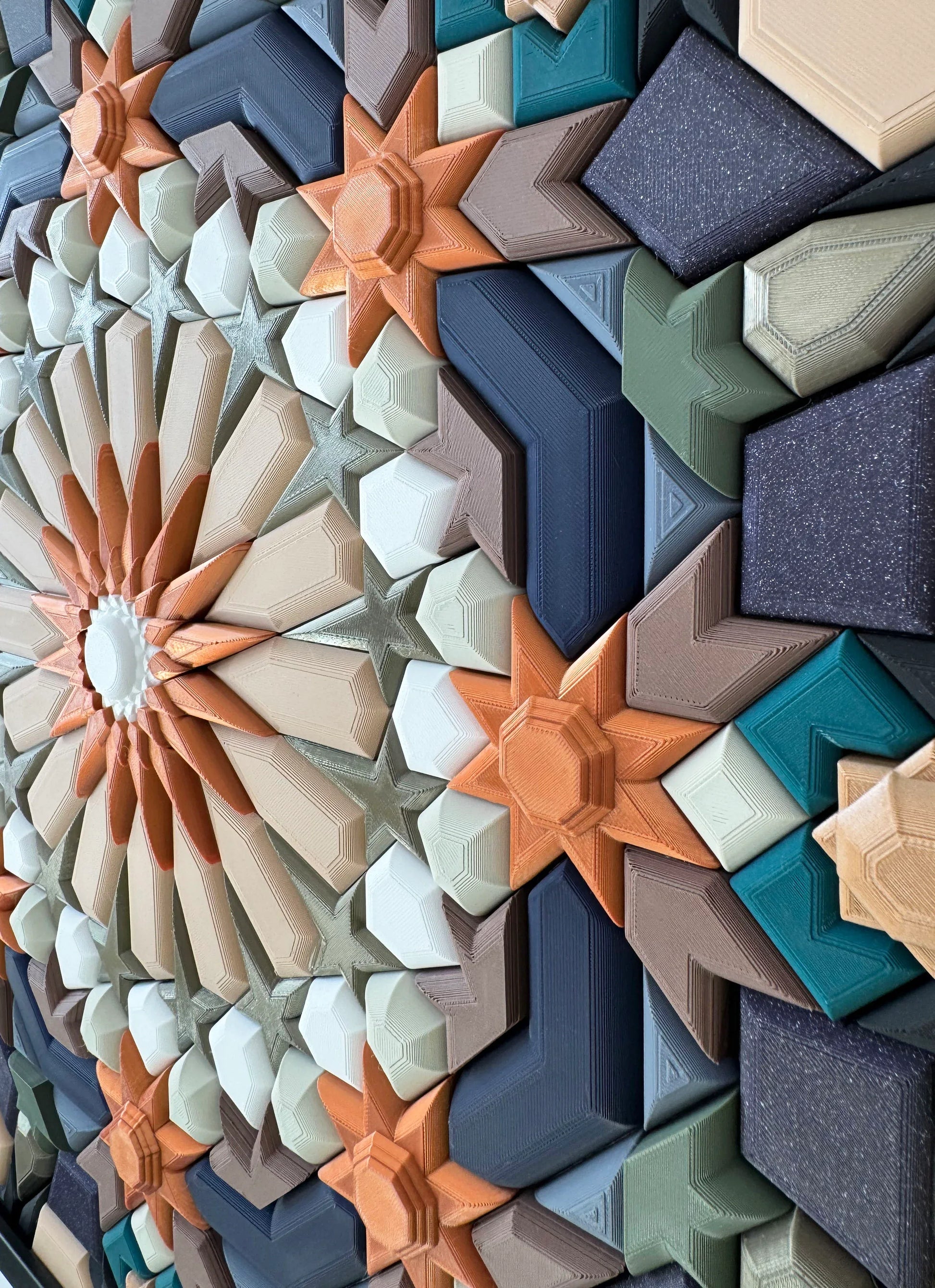 Mosaic Dark Symmetry close-up detail | JOVI Creative 