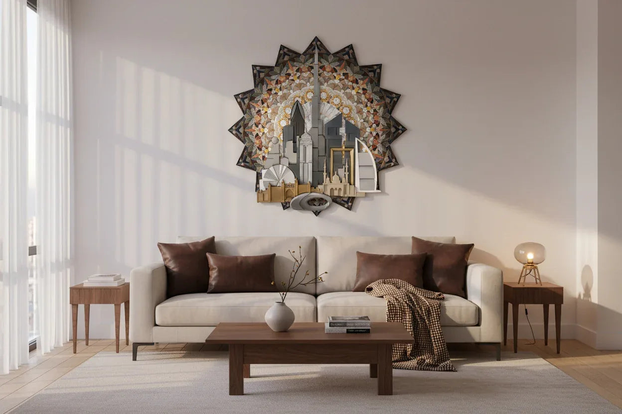 Mosaic Dubai History Colored front view in interior | JOVI Creative 