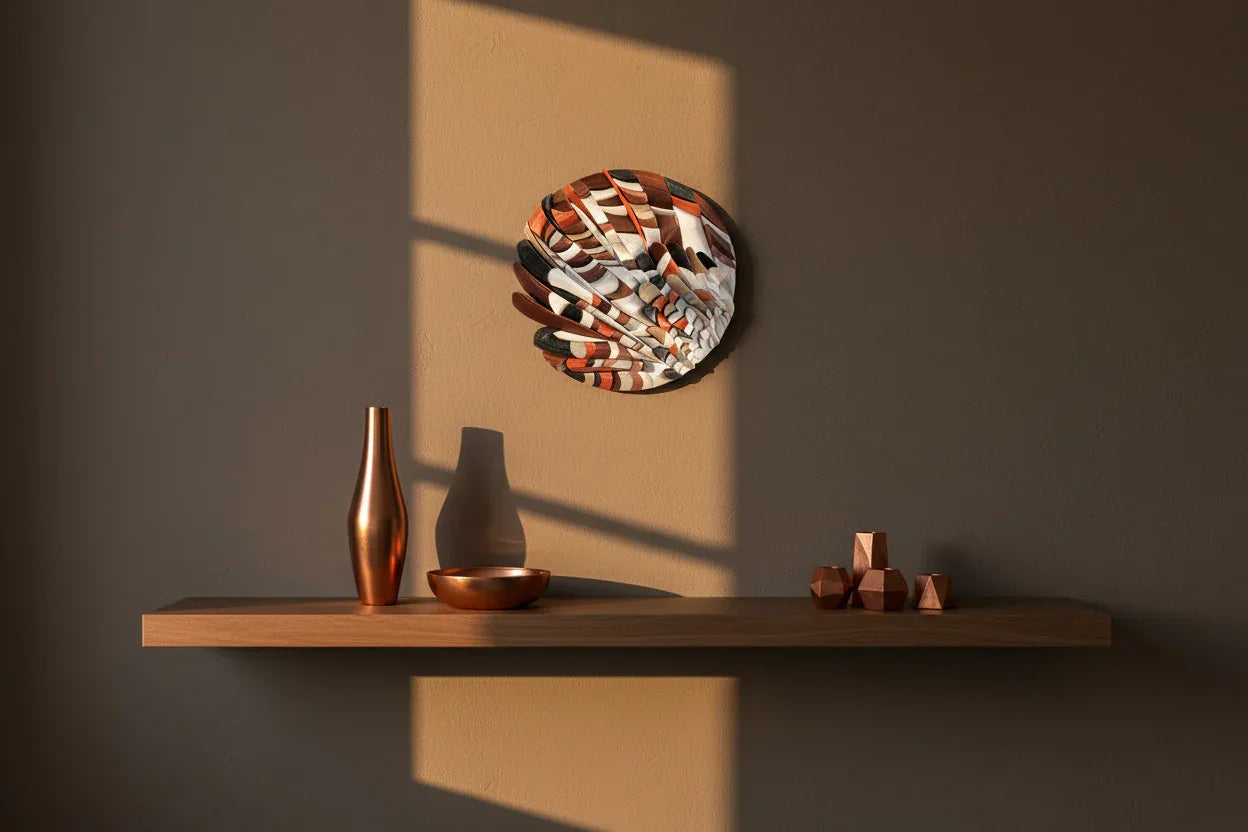 Mosaic Eagle's Feather in evening interior | JOVI Creative 