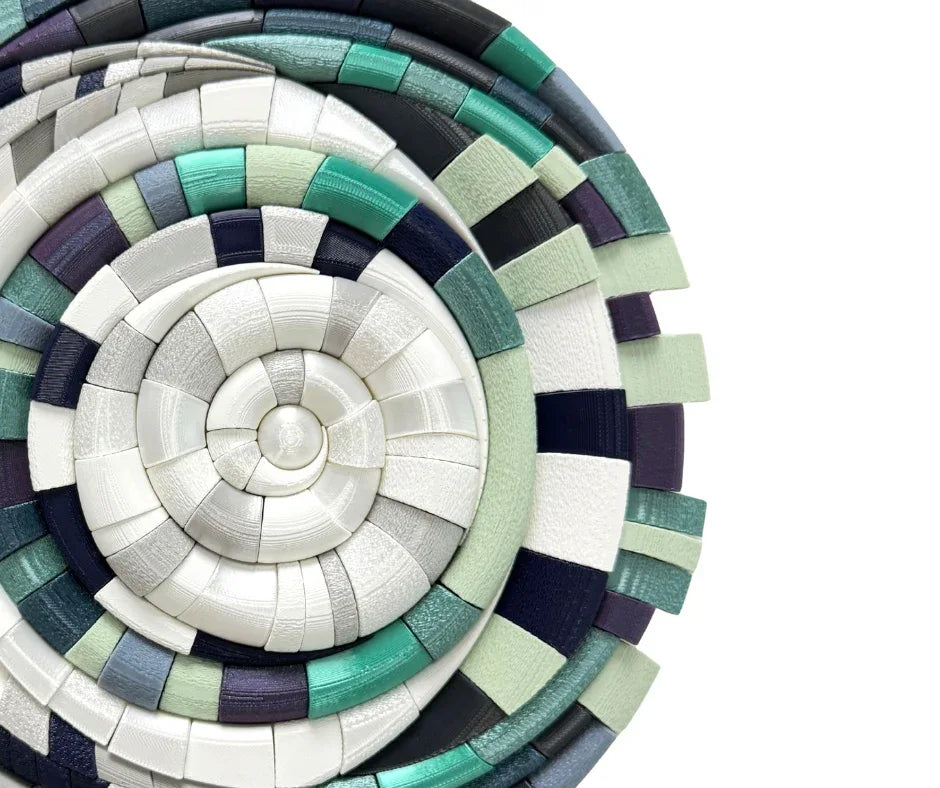 Mosaic Moon Blue geometric pattern lines detail | JOVI Creative 