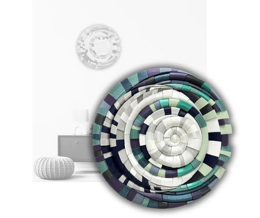 Mosaic Moon Blue sculptural wall art | JOVI Creative