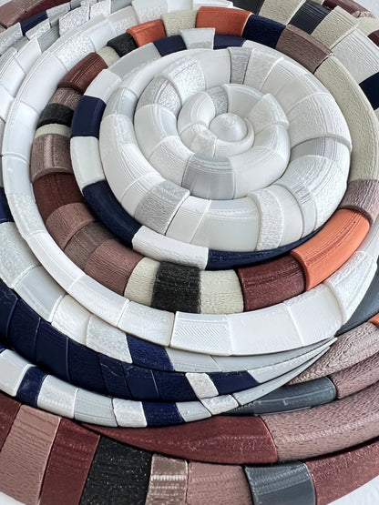 Mosaic Moon Brown sculptural side view | JOVI Creative 