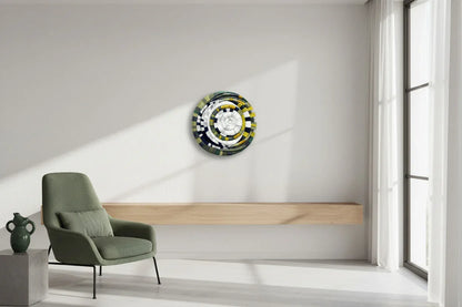 Mosaic Moon Green interior wall installation | JOVI Creative 
