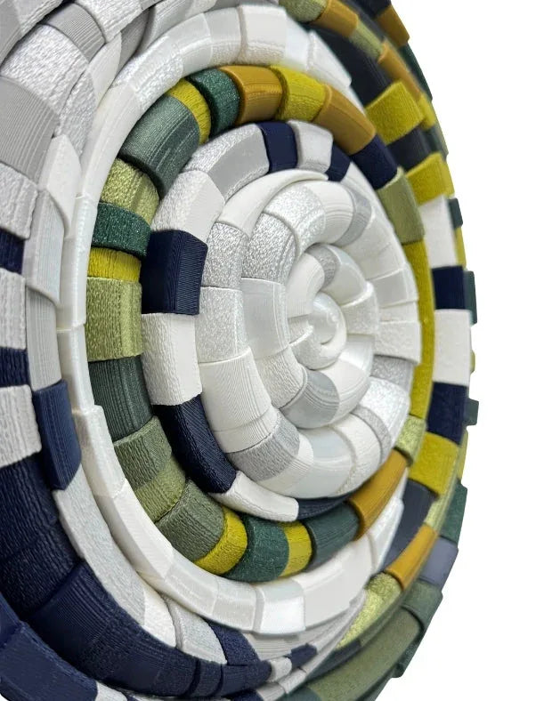 Mosaic Moon Green sculptural side view | JOVI Creative 