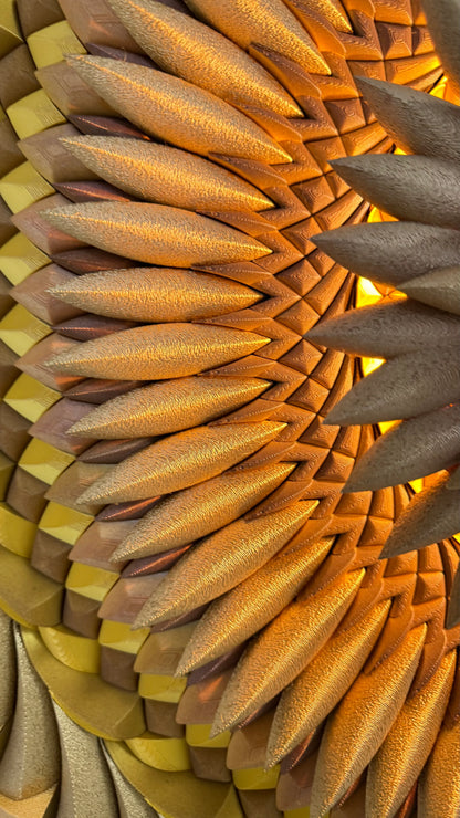 Mosaic Rising Sun LED illuminated detail close-up | JOVI Creative 