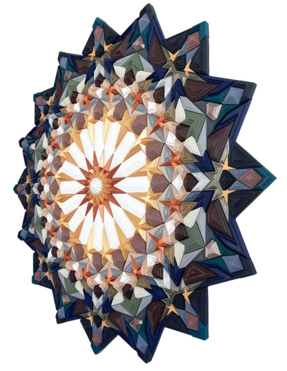 Mosaic STAR gold copper tones front detail  | JOVI Creative 