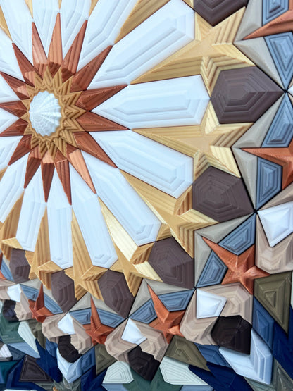Mosaic STAR handcrafted mosaic texture  | JOVI Creative 