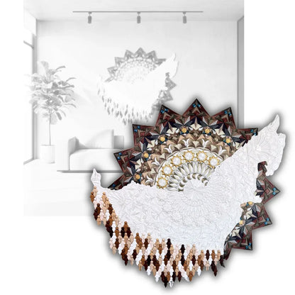 Mosaic of Culture sculptural wall art front view 140x140cm | JOVI Creative