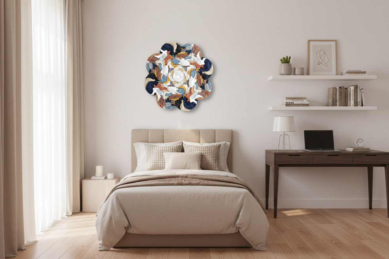 Mosaic Pets unique large-scale wall art displayed showing 110cm playful design