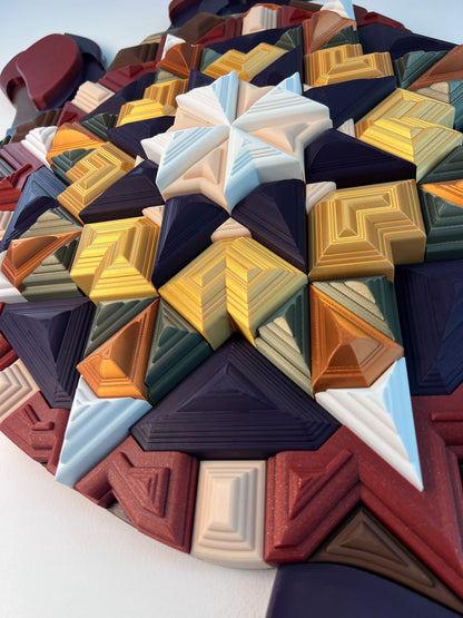 Mosaic Turtle geometric pattern lines detail  colored | JOVI Creative 