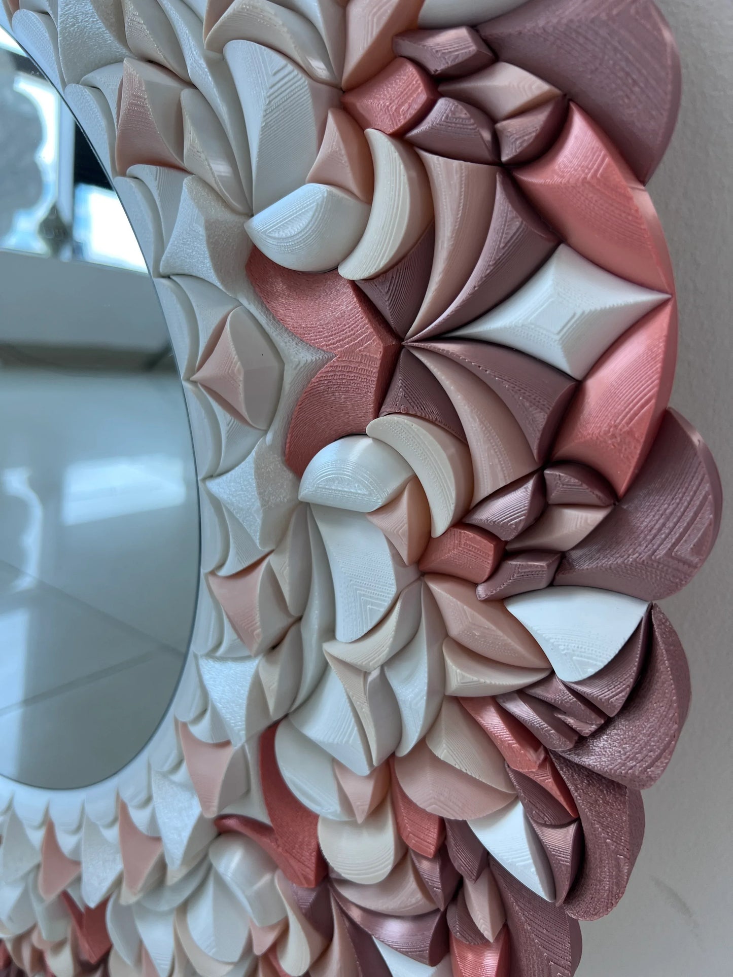 Mirror Cherry Blossom Pink sculptural side view  | JOVI Creative 