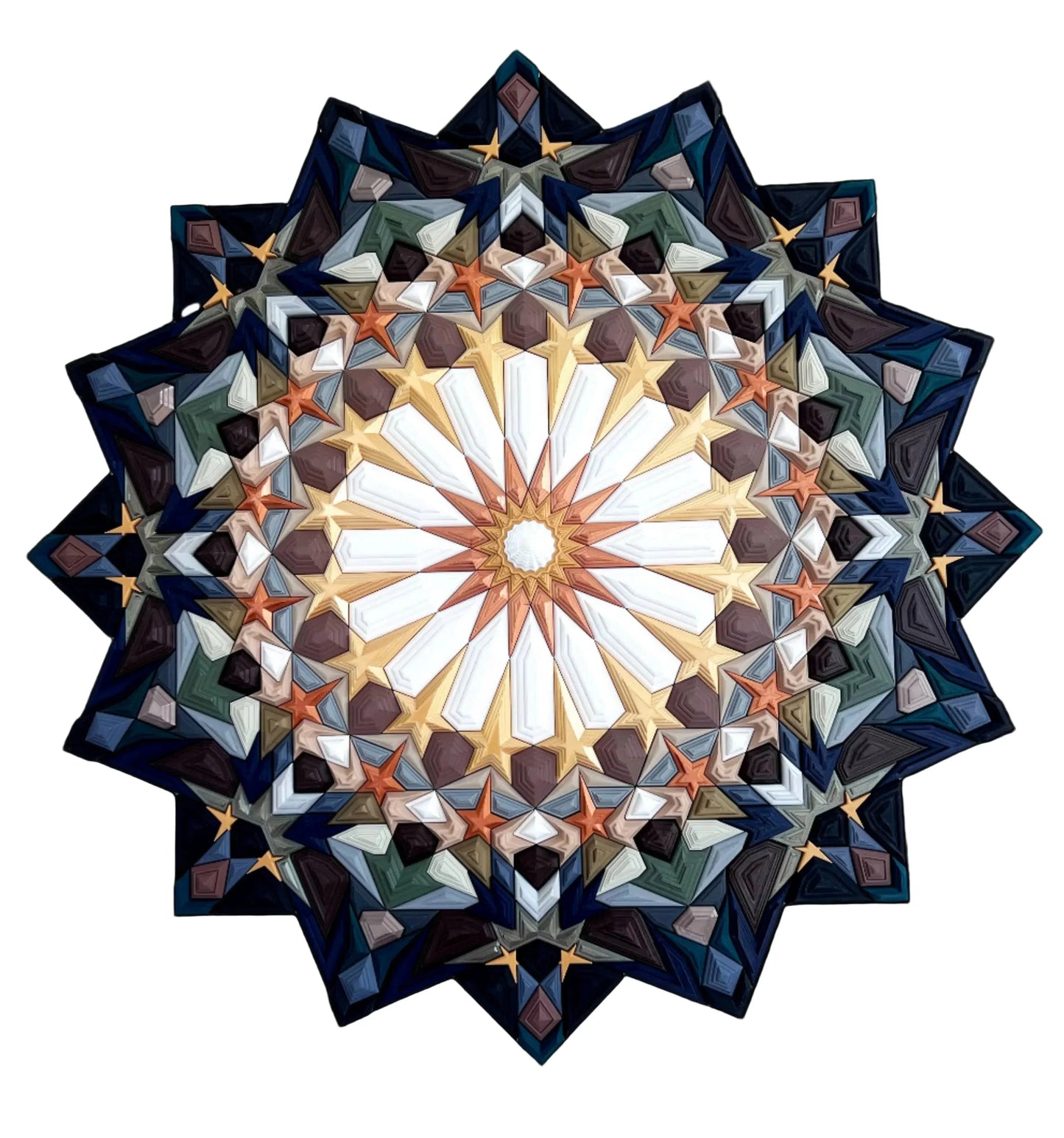 Mosaic STAR Islamic geometric wall art front view | JOVI Creative 