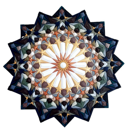 Mosaic STAR Islamic geometric wall art front view | JOVI Creative 