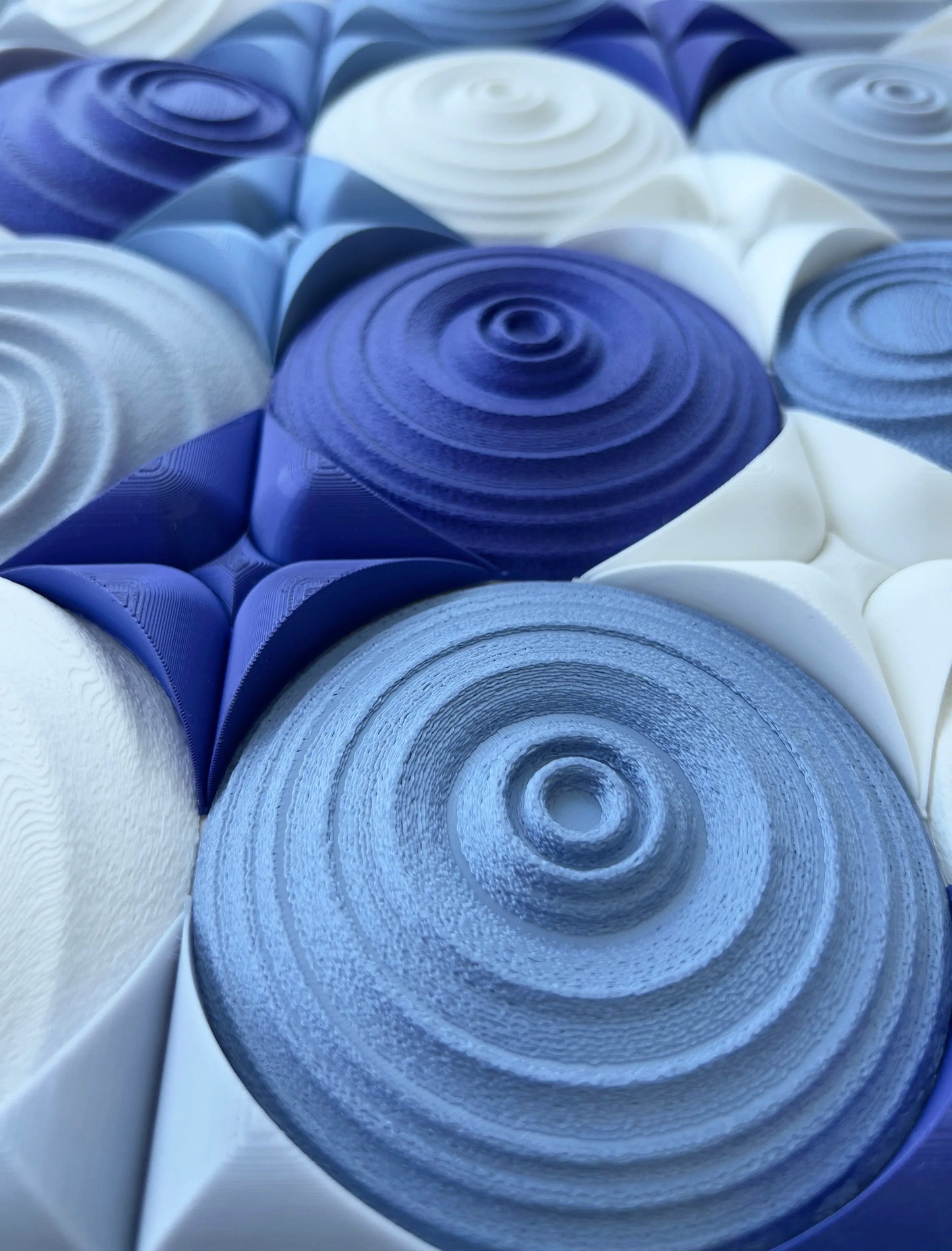Wall Panel Extra Blue  mosaic texture detail side view | JOVI Creative 