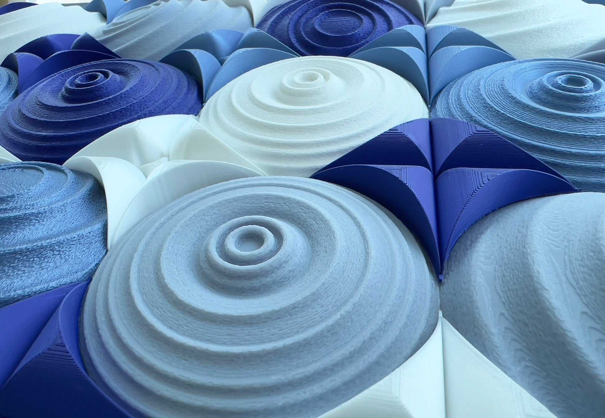 Wall Panel Extra Blue  mosaic texture detail  side view 3 | JOVI Creative 