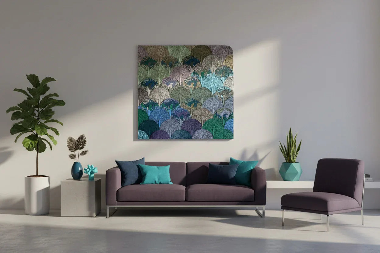 Wall Panel Forest sculptural mosaic in unique interior | JOVI Creative 