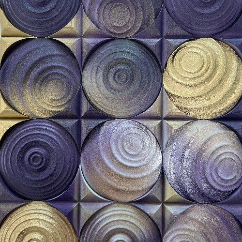 Wall Panel Purple Gold sculptural mosaic | JOVI Creative 