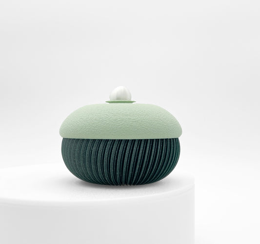 Custom design box, ocean pearl, green