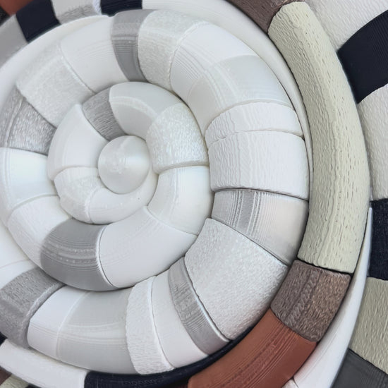 Mosaic Moon Brown unique sculptural wall art with lunar surface texture, 28x27cm