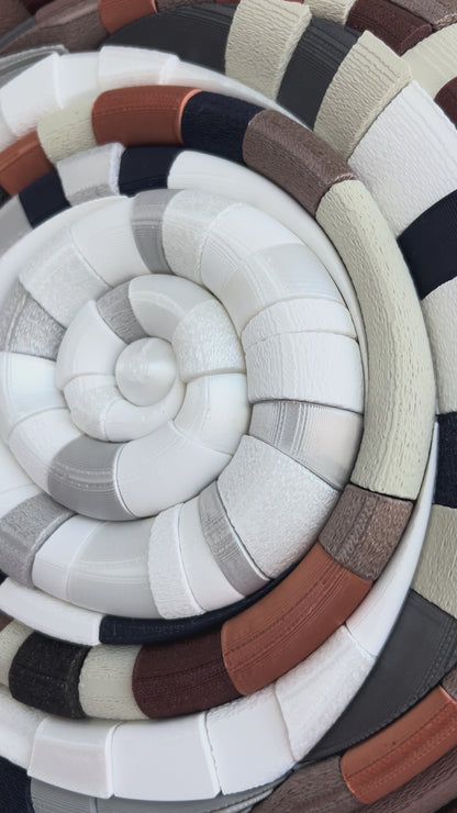 Mosaic Moon Brown unique sculptural wall art with lunar surface texture, 28x27cm