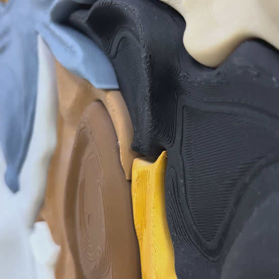 Mosaic Pets unique sculptural wall art with playful pet-inspired design, 110x110cm