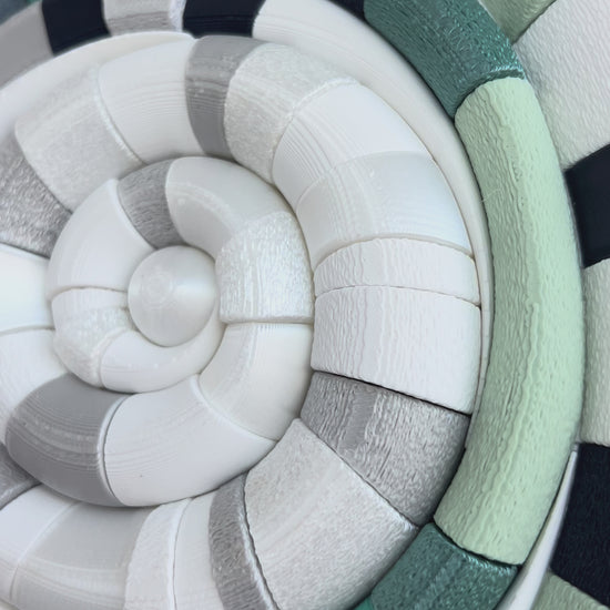 Mosaic Moon Blue unique sculptural wall art with lunar surface texture, 28x27cm