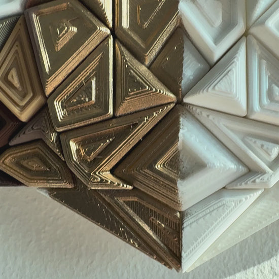 Mosaic Star Mini unique sculptural wall art with Islamic geometric patterns, 26x26cm