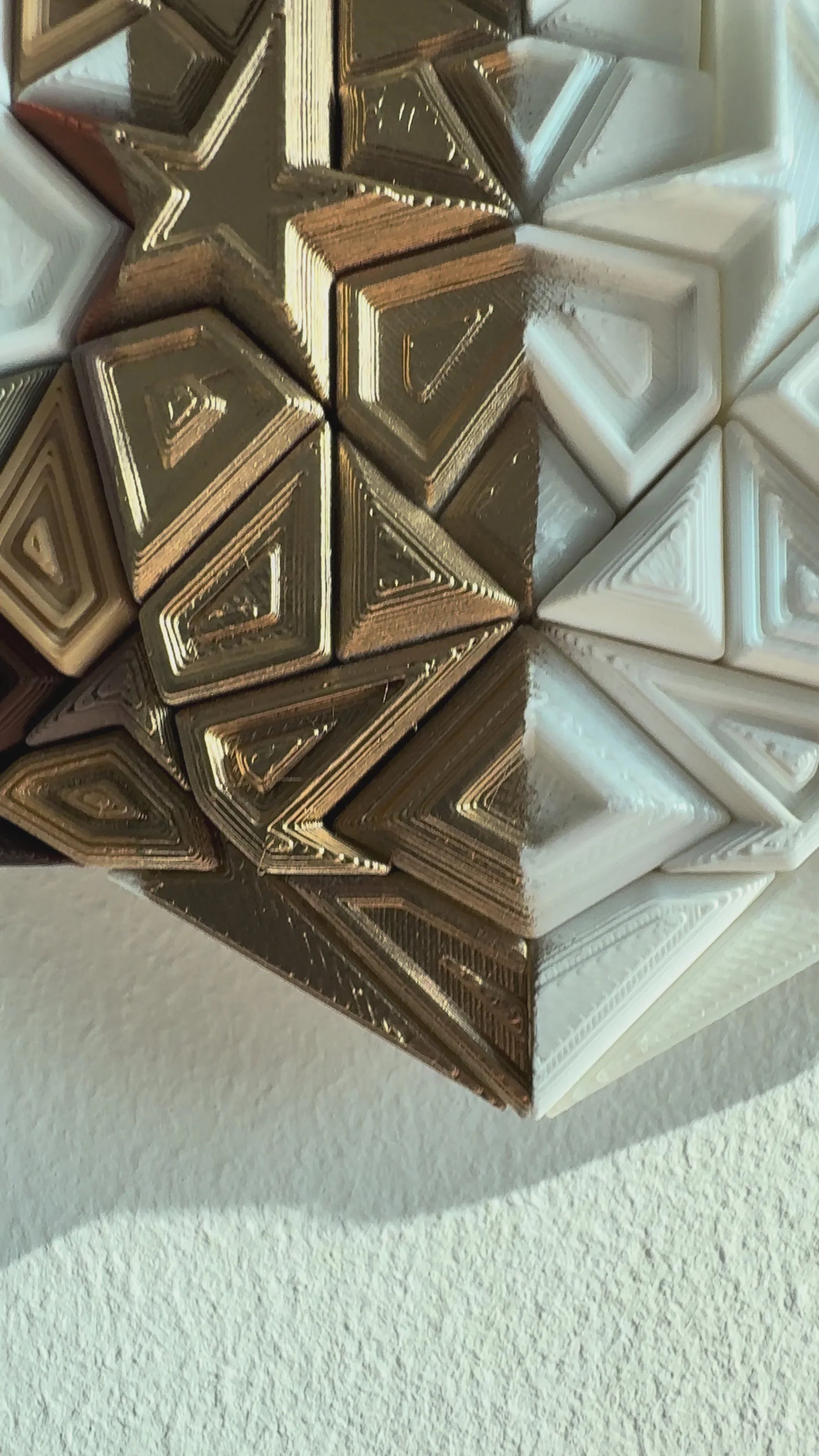 Mosaic Star Mini unique sculptural wall art with Islamic geometric patterns, 26x26cm