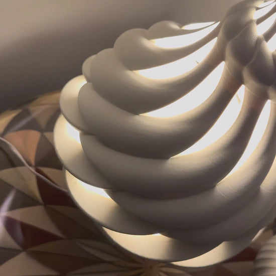 Unique table light with cozy rays of light