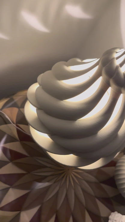 Unique table light with cozy rays of light
